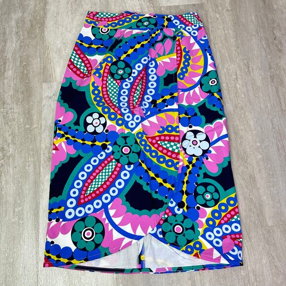 J.Crew Tie-back tulip skirt in Ratti kaleidoscope floral #L7939 size 6 Career - Picture 2 of 9